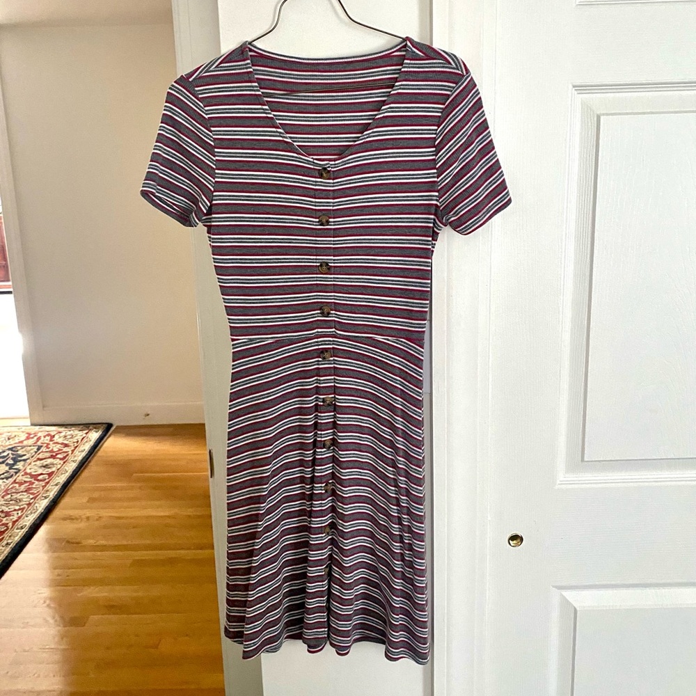 Striped Button Up Dress